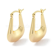 Brass Hoop Earrings EJEW-H301-02G-04