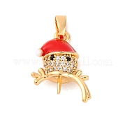 Латунные микро-паве кубические цирконии подвески-бейлы KK-C076-26G