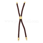 Серебряные браслеты из витого нейлонового шнура DIY-B066-03G-02