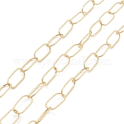 Brass Textured Oval Link Chains CHC-M025-26A-G