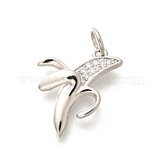 Латунные микропаве прозрачные подвески с фианитом KK-L225-004P-02