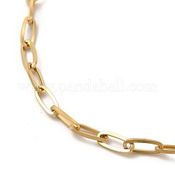 Ionenplattierung (IP) 304 Edelstahl Büroklammer Kette Armband für Frauen&nbsp;BJEW-G667-05G