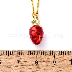 Colliers pendentifs en laiton et émail réfractaire pour femmes&nbsp;NJEW-K381-08C-G