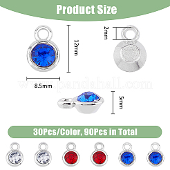 90 Stück 3 Farben CCB Kunststoff-Anhänger&nbsp;KY-DC0001-25