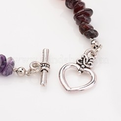 Natürliche Edelsteinperlen Armbänder Chip&nbsp;X-BJEW-JB02323