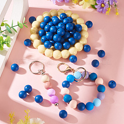 50pcs perles de silicone écologiques de qualité alimentaire&nbsp;SIL-TADJ0001-03G