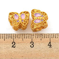 Gestell Beschichtung Schmetterling Messing Emaille europäischen Perlen&nbsp;KK-Z054-02G