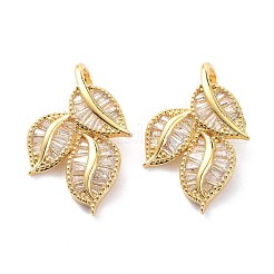 Echte 18 Karat vergoldete Messing Micro Pave Zirkonia Anhänger&nbsp;KK-D004-31G