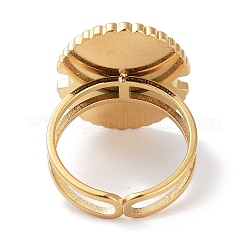 Placcatura ionica (ip) anello in acciaio inossidabile 304&nbsp;RJEW-B059-07G-01
