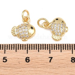 Ciondoli in ottone con pavé di zirconi chiari&nbsp;KK-L275-03G