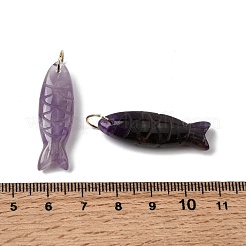 Pendenti intagliati in ametista naturale&nbsp;G-G314-01G-08
