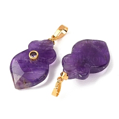 Pendenti d'ametista naturale&nbsp;G-P628-05G-04