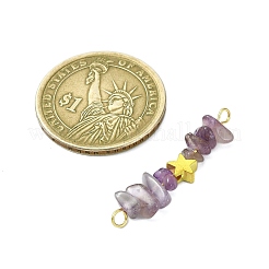 16 pièce de 16 styles de perles de pierres précieuses mélangées avec des breloques de connecteur en forme d'étoile en laiton&nbsp;PALLOY-JF03064-02