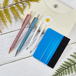 5 stylo à bille à pression en poudre d'or&nbsp;AJEW-GF0003-77A