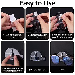 Estante de almacenamiento de gafas de pared transparente para mascotas&nbsp;AJEW-WH0481-731