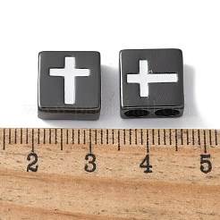 Perles en laiton émaillé&nbsp;KK-S518-22EB