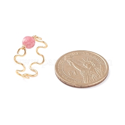 Anelli di perline di pietra mista naturale per donna uomo&nbsp;RJEW-JR00437