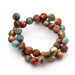 Synthetischen Meer weißer Jade runde Perle Stränge&nbsp;X-G-M165-6mm-04