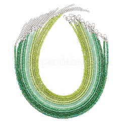 Colliers ras du cou en perles de verre dégradées de 3 mm pour femmes&nbsp;NJEW-JN05875
