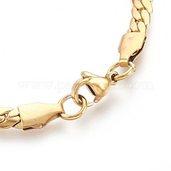 Ionenplattierung (IP) 304 Edelstahl Panzerkettenarmbänder&nbsp;BJEW-L636-02A-G