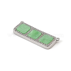Verbindungsanhänger mit Mikropavé aus Messing mit durchsichtigen Zirkonia-Steinen&nbsp;CU-CBA30E8-01P-A03
