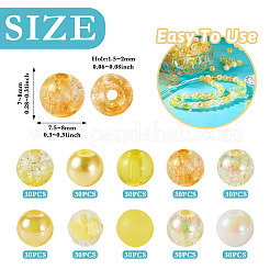 300 Stück 10 Stile gemischte Acrylperlen&nbsp;MACR-TA0001-84B