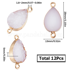 12 Stück Druzy-Quarzkristall-Anschlussanhänger&nbsp;FIND-SC0005-34