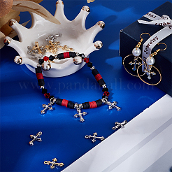40 Stück 2-Farben-Rack-Plating-Legierung-Strass-Anhänger&nbsp;FIND-SC0013-73