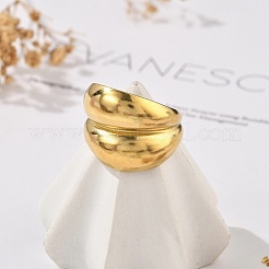 Offene Manschettenringe aus Edelstahl 304&nbsp;RJEW-R014-02G-01