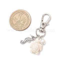 Decorazioni pendenti in tartaruga turchese sintetica&nbsp;HJEW-JM03712