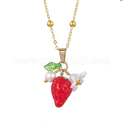 Colliers pendentifs fruits en résine&nbsp;NJEW-JN05204-03