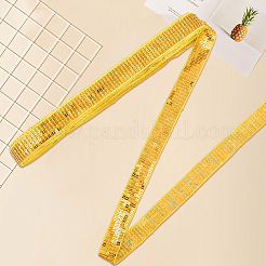 Polyester mit Spitzenbesatzband mit PVC-Pailletten&nbsp;OCOR-WH20050-015B