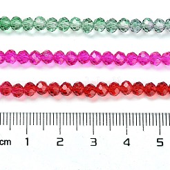 Fili di perline in vetro verniciato trasparente&nbsp;LS-DGLA-A034-T4mm-A24