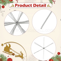 15 pièce 3 styles de flocons de neige de Noël en fil de fer&nbsp;IFIN-YW0003-99