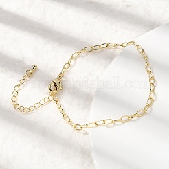 Messing-Büroklammer-Kettenarmbänder für Frauen&nbsp;BJEW-F531-02G