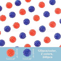 240 Stück 2 Farben PVC Himbeere&nbsp;DJEW-OC0001-20