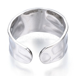 Anello polsino largo aperto in acciaio inossidabile 304 anti-ossidazione per donna&nbsp;RJEW-N040-09