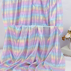 Regenbogenfarbener Polyesterstoff&nbsp;DIY-WH0430-671