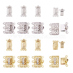 20 x Filigran-Kastenverschlüsse aus Messing im 4-Stil&nbsp;KK-PJ0001-15
