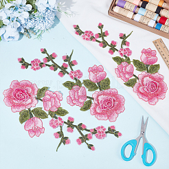 8 ornement de couture brodé en polyester&nbsp;DIY-HY0003-42A