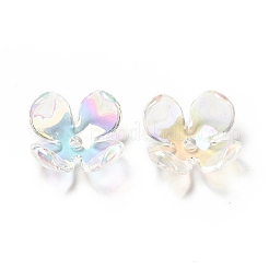 Transparenten Acryl-Blume Perlenkappen&nbsp;X-MACR-C009-15