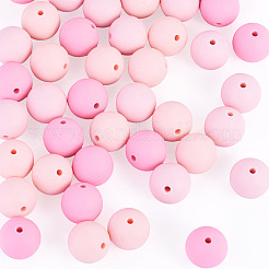 45 pz 3 colori perline focali rotonde in silicone&nbsp;SIL-TAD0001-01E