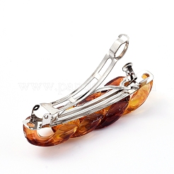 Barrette à cheveux en fer plaqué platine&nbsp;OHAR-JH00020-M