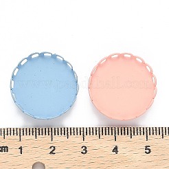 Montature cabochon con charms in ferro ecologico verniciato a spruzzo&nbsp;IFIN-T009-14C-M