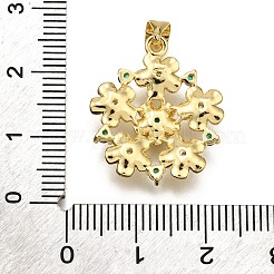 Porte micro ouvrent pendentifs zircone cubique en laiton de placage&nbsp;KK-K401-64A-G