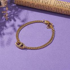 Bracciali a maglie ovali in acciaio inossidabile 304&nbsp;BJEW-JB05886