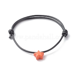 Bracciali con cordino regolabile in poliestere cerato&nbsp;BJEW-JB06543