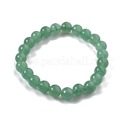 Natürliche grüne aventurine runde Perle Stretch Armbänder&nbsp;BJEW-L593-A07