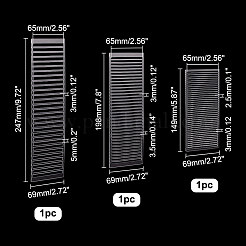 3 Stück transparentes Acryl-Ton-Werkzeug in 3 Stilen&nbsp;TACR-PH0001-61
