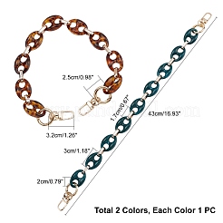 2 Stück 2 Farben Acryl Kabelketten Taschengriffe&nbsp;FIND-PH00001-14